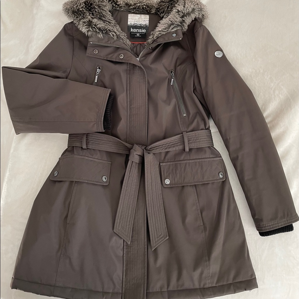Kensie Fur Lined Puffer Parka